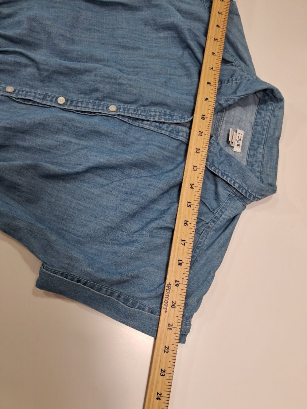 J.Crew Denim Shirt Dress XS | Belted Chambray Casual Summer - Picture 5 of 10